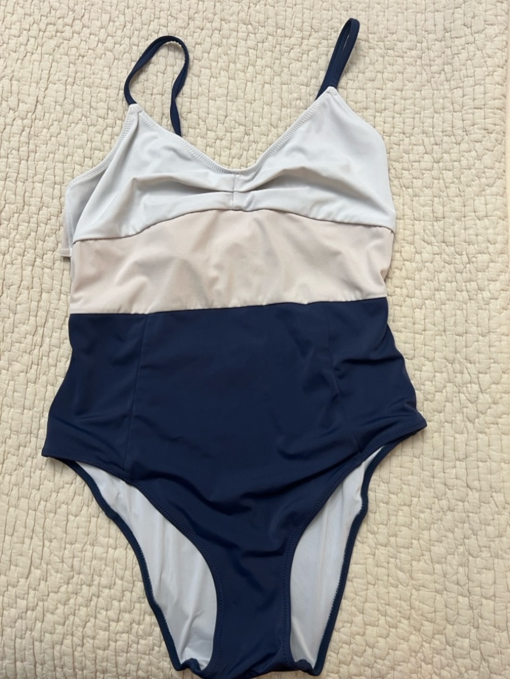 Lively color block one piece swimsuit sz M